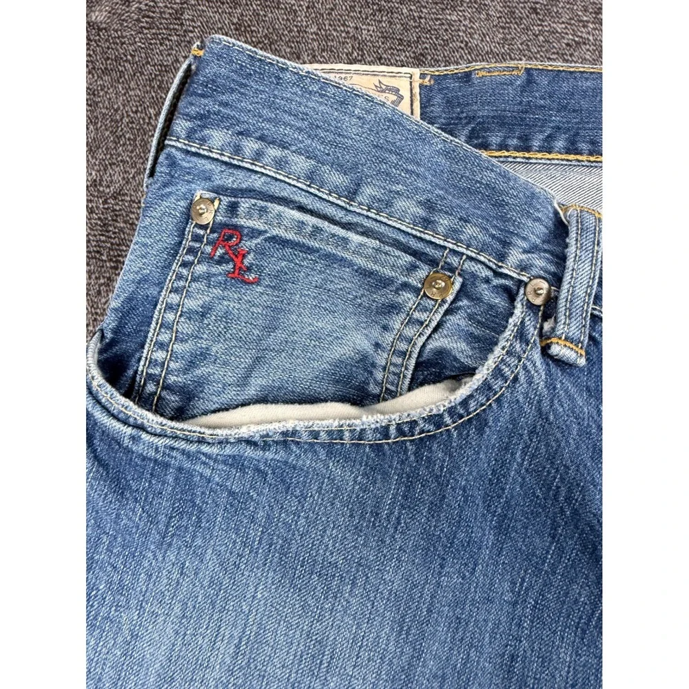 Polo Ralph Lauren Hampton Straight Leg Jeans Mens Blue Denim Dungarees 40x31